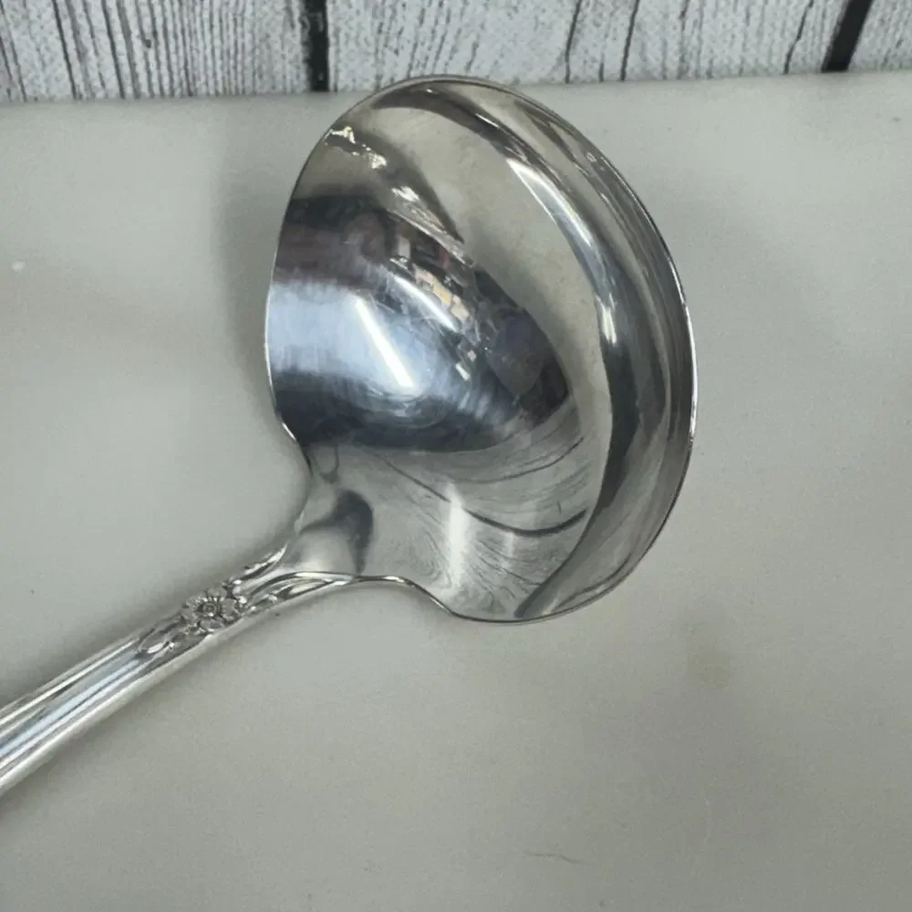 Wm. A. Rogers Oneida Valley Rose Ladle Silverplate Severing Dining